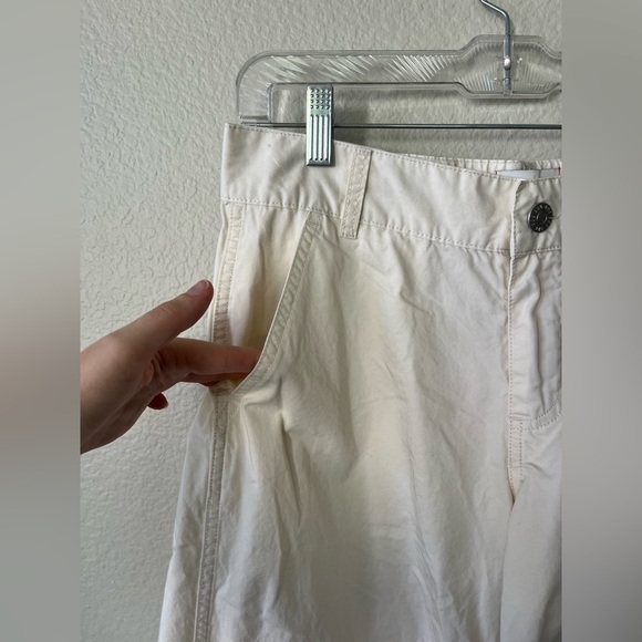 Urban Outfitters BDG Off White Cotton Cargo Pants Wide Leg Women's Size 2 - Picture 2 of 16